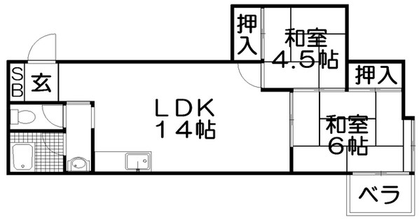 ヴィラアローの物件間取画像